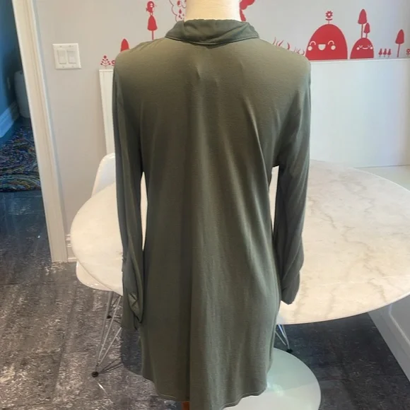 SOLD!!!!! NWT SPLENDID KHAKI MODAL AND COTTON BLEND COLLARED L/S SHIRT. L - Picture 4 of 9